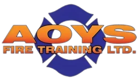 AOYS Fire Training logo on black background.